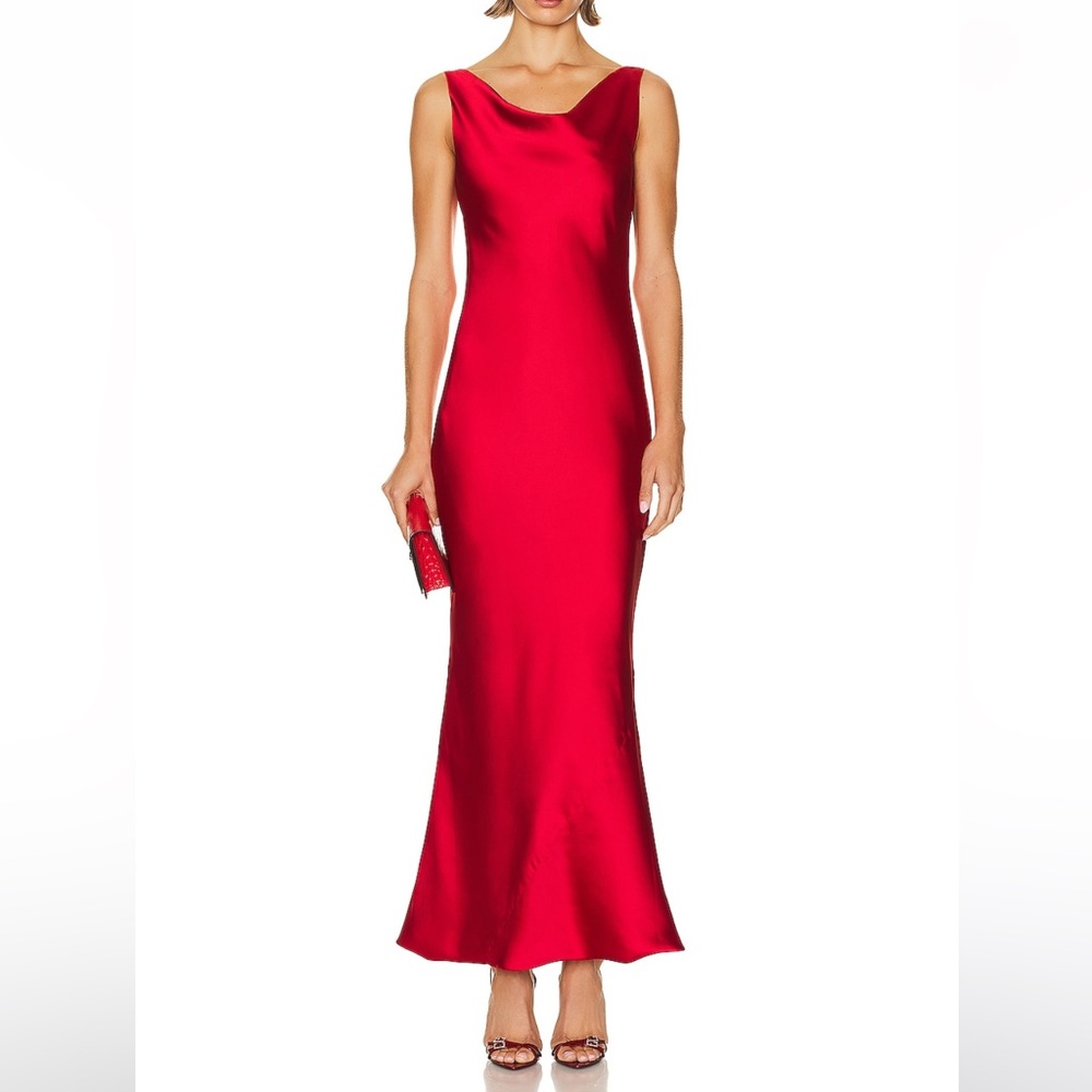 Maria gown in tiger red
